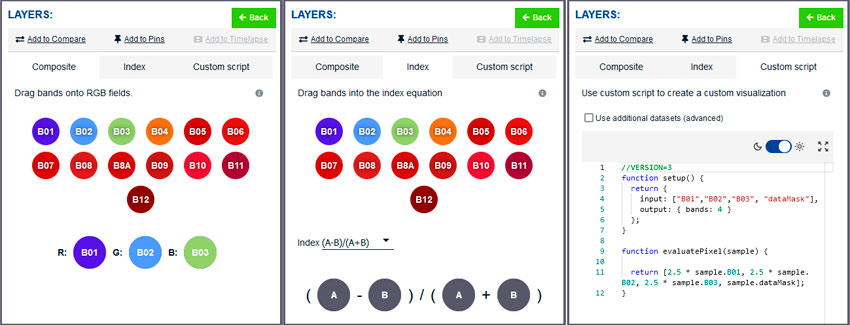 Scripts e índices normalizados para teledetección