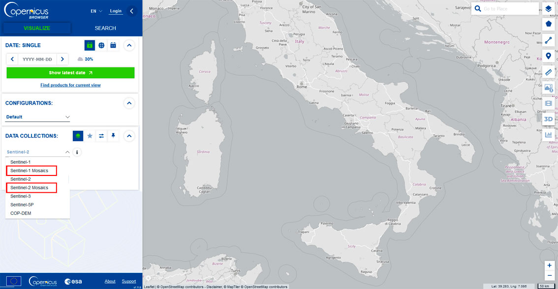 Descargar Mosaicos Sentinel-2 y Sentinel-1