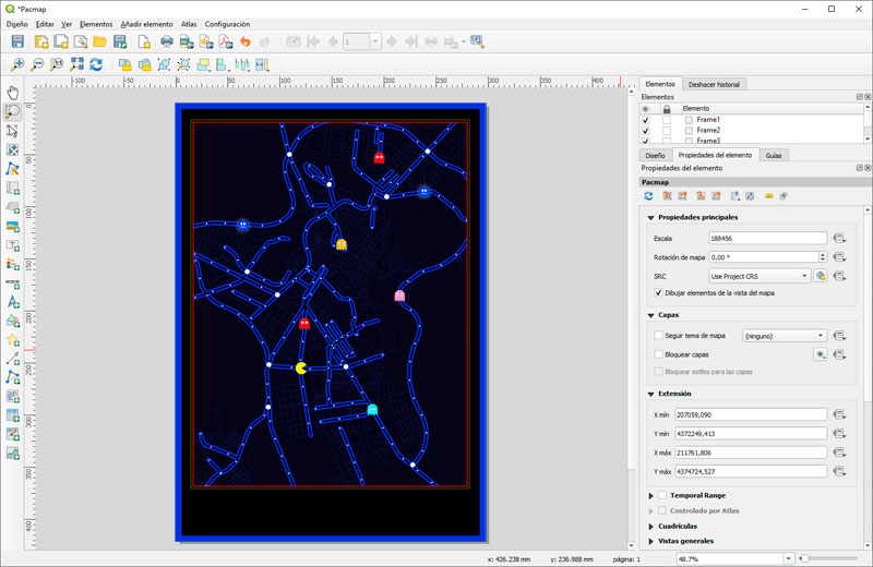 Pacman style map